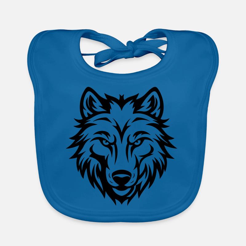 Wolf Kopf Baby Bio-Lätzchen