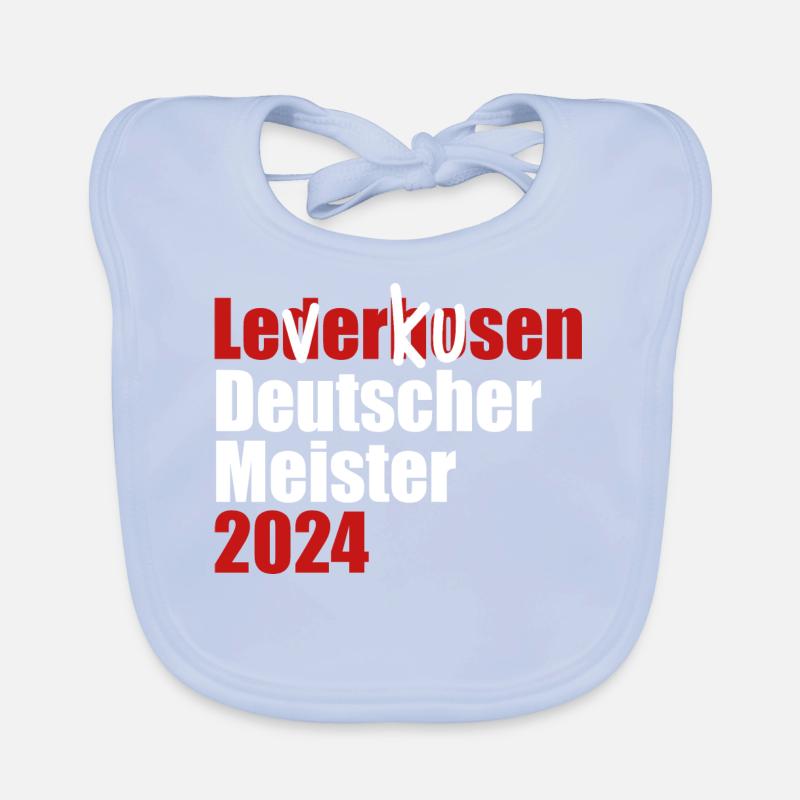 Leverkusen - Deutscher Meister 2024 Baby Bio-Lätzchen