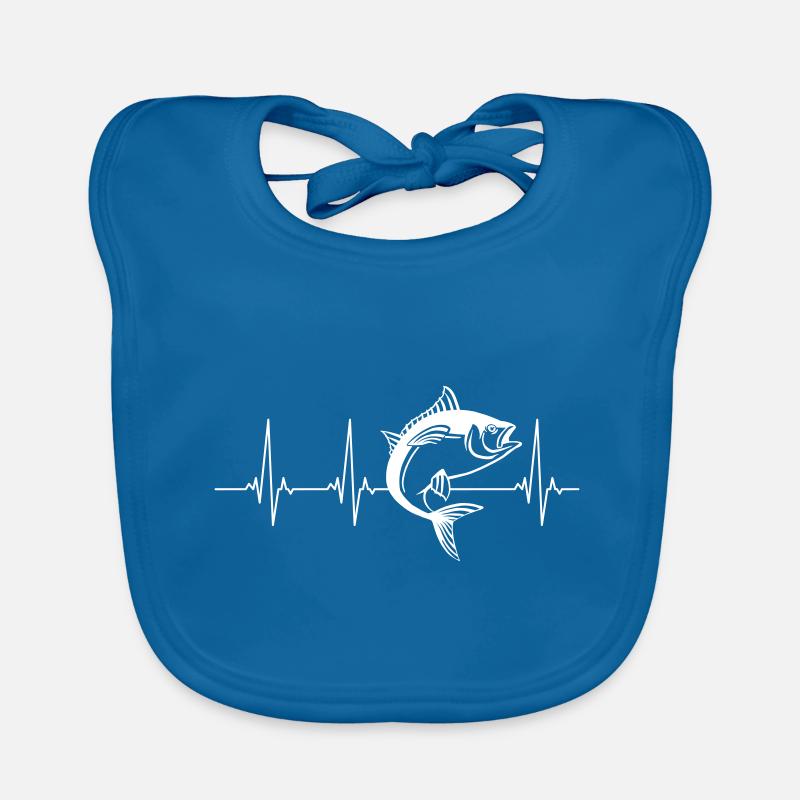 thon - Bavoir bio Bébé - bleu paon