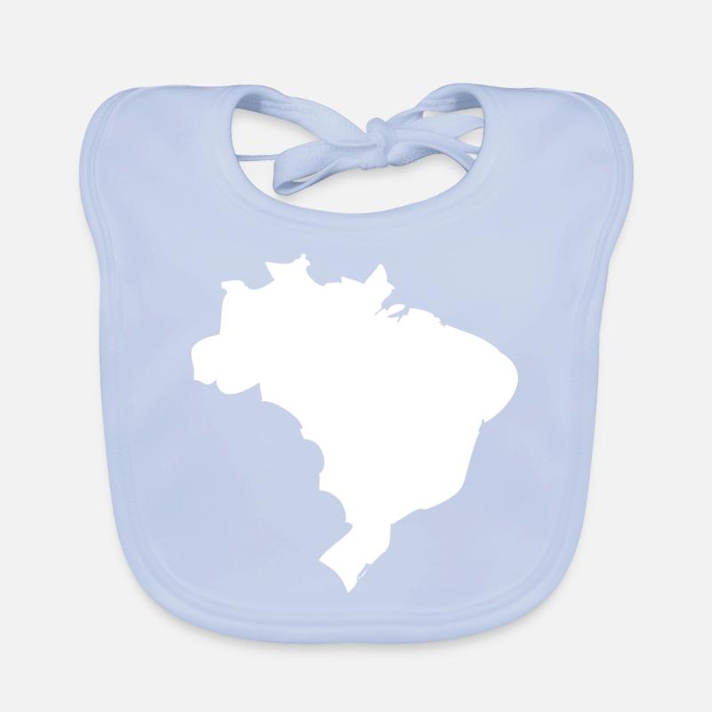 Drapeau de la carte du Brésil Bavoir bio Bébé