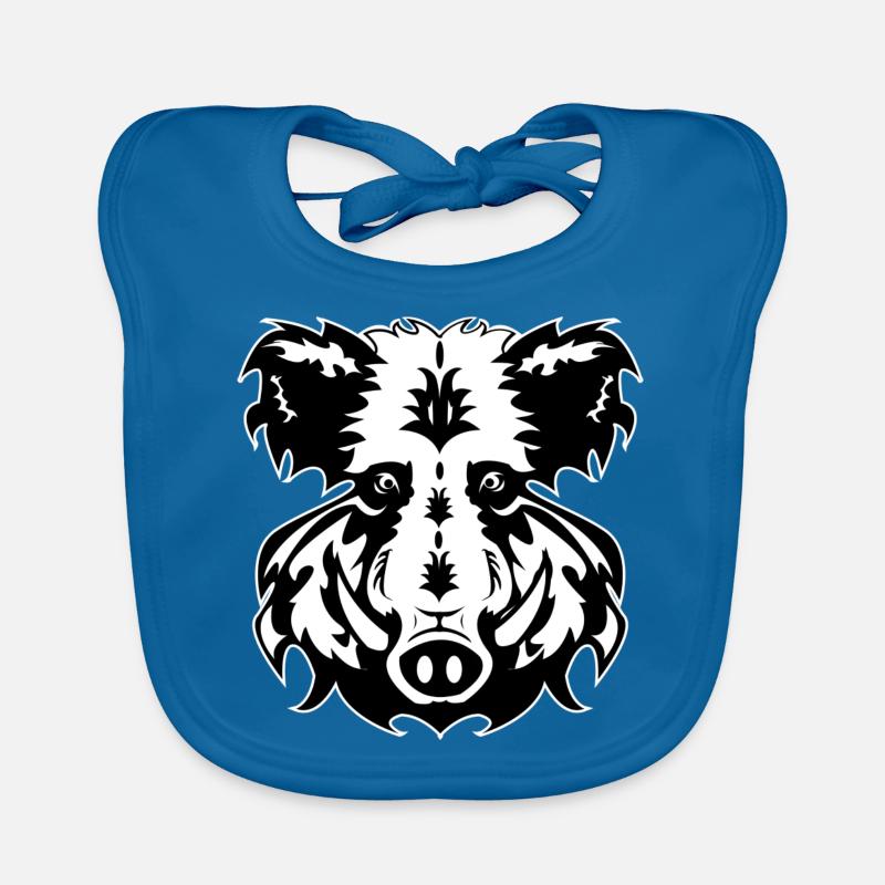 Wildschwein Wildschweine Keiler Eber Design Baby Bio-Lätzchen