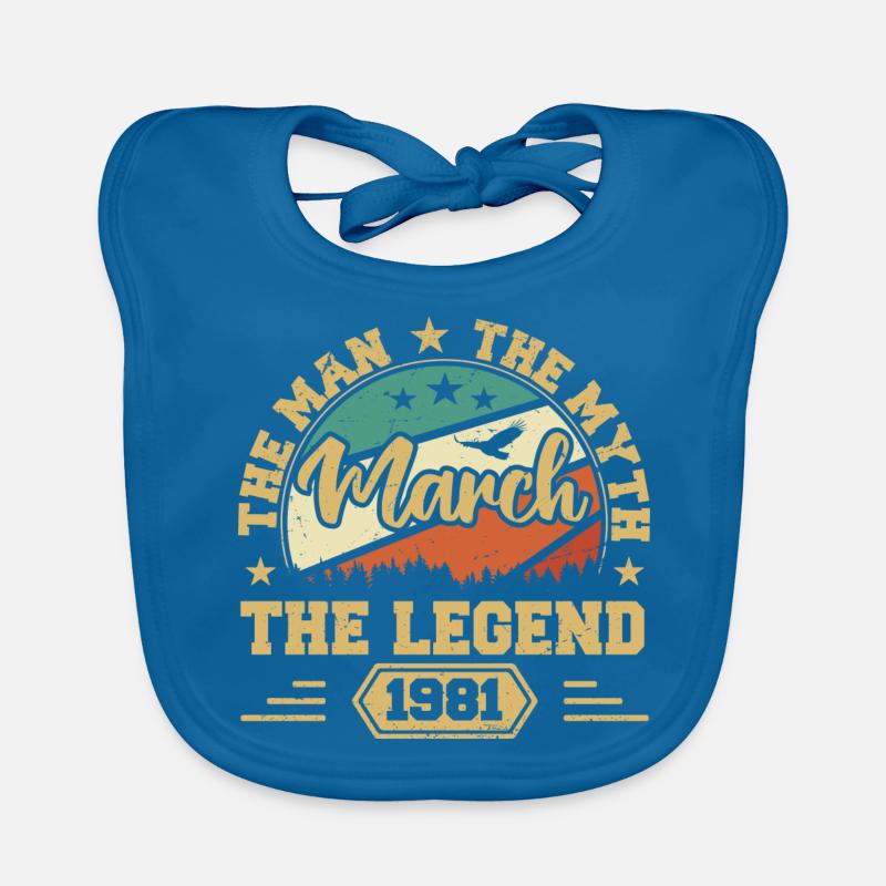 March 1981 Jubilee 1981 Legends March Organic Baby Bibs