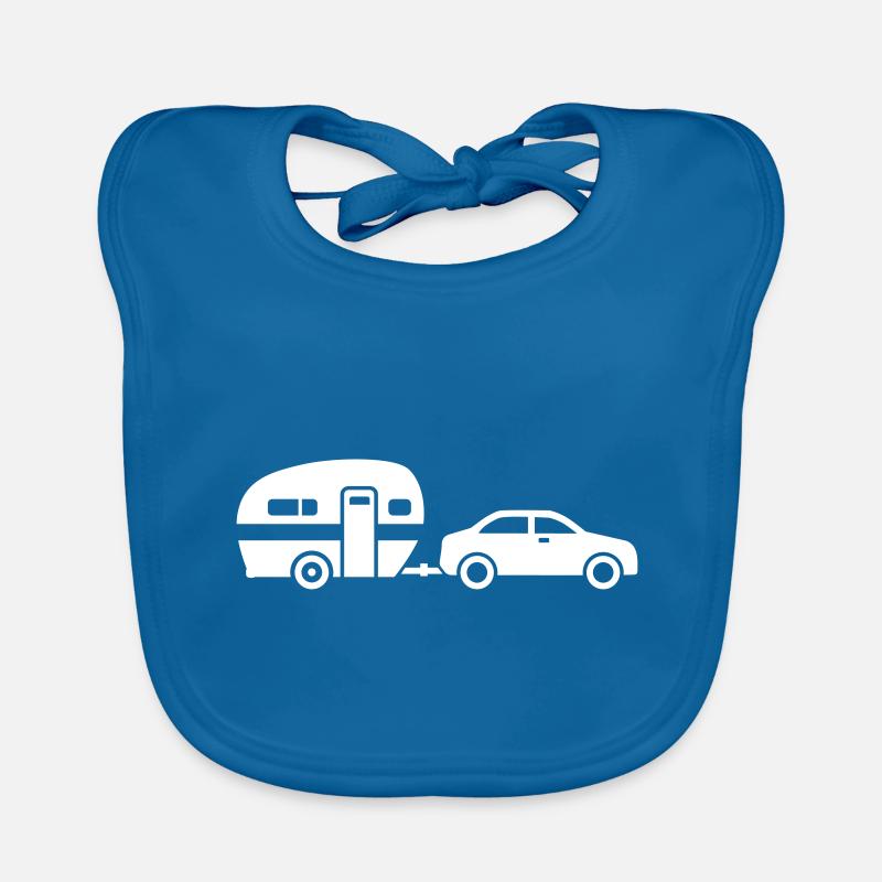 Caravane - Bavoir bio Bébé - bleu paon