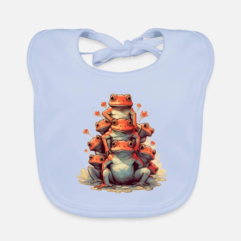 Grenouilles Bavoir bio Bébé