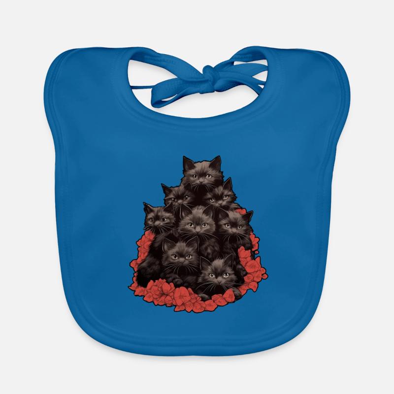 Chats noirs Bavoir bio Bébé