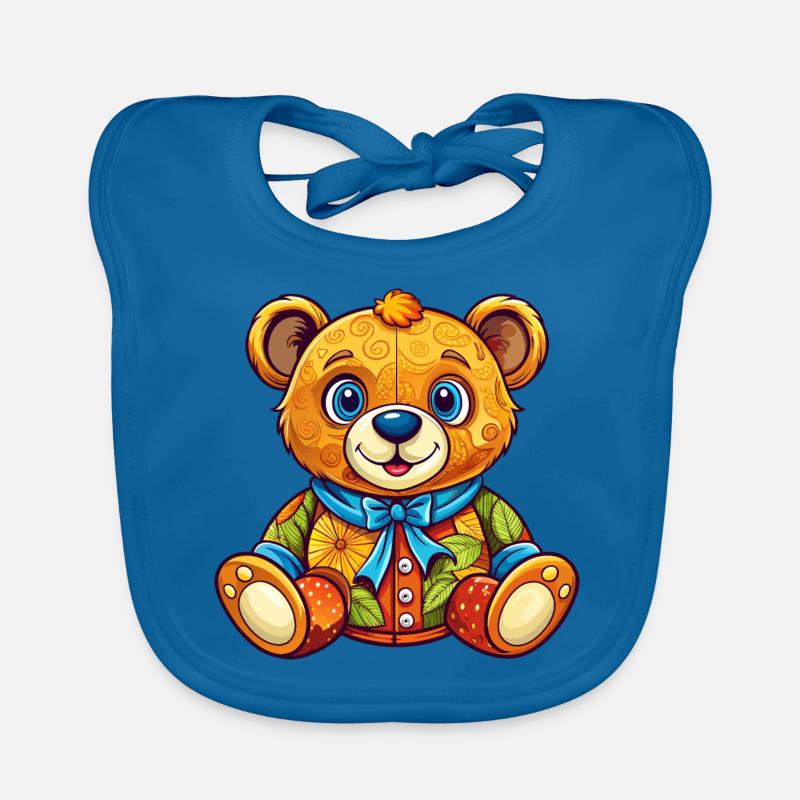 Bunter Teddy Baby Bio-Lätzchen