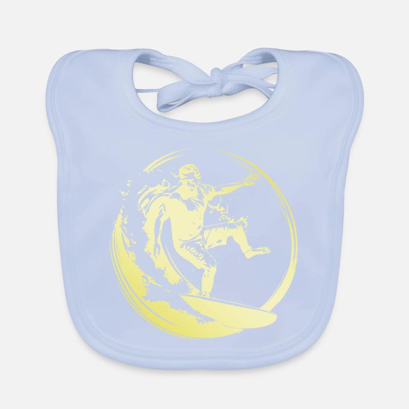 Surfer Man Organic Baby Bibs