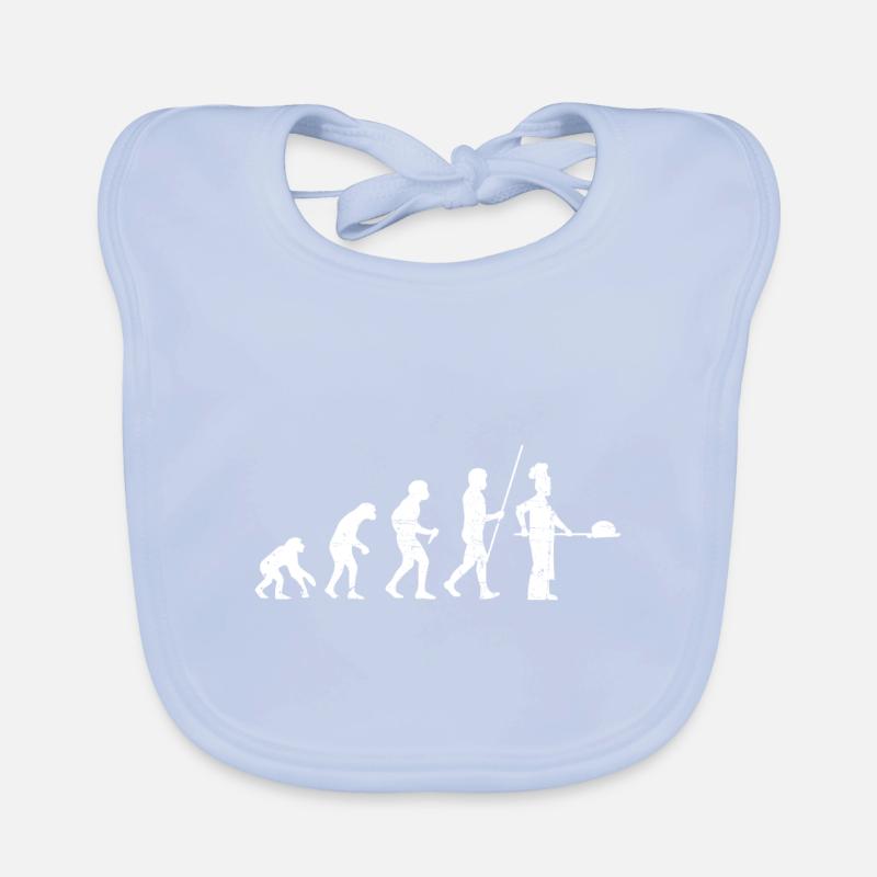 Bäcker Evolution Beruf Backen Lustiges Geschenk Baby Bio-Lätzchen