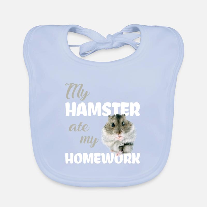 Devoirs de hamster drôle disant Bavoir bio Bébé