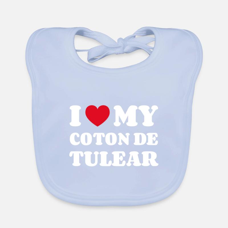 J'aime mon coton de tuléar Bavoir bio Bébé