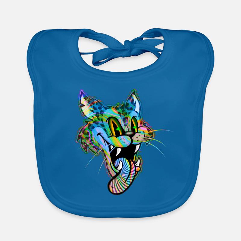 Leopard Comic Psychedelisch Baby Bio-Lätzchen
