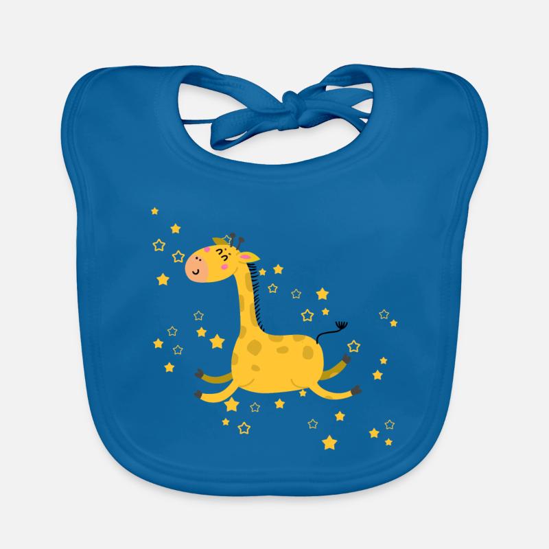 Giraffe mit Sternen | Modern | Boho-Style Kinder Baby Bio-Lätzchen