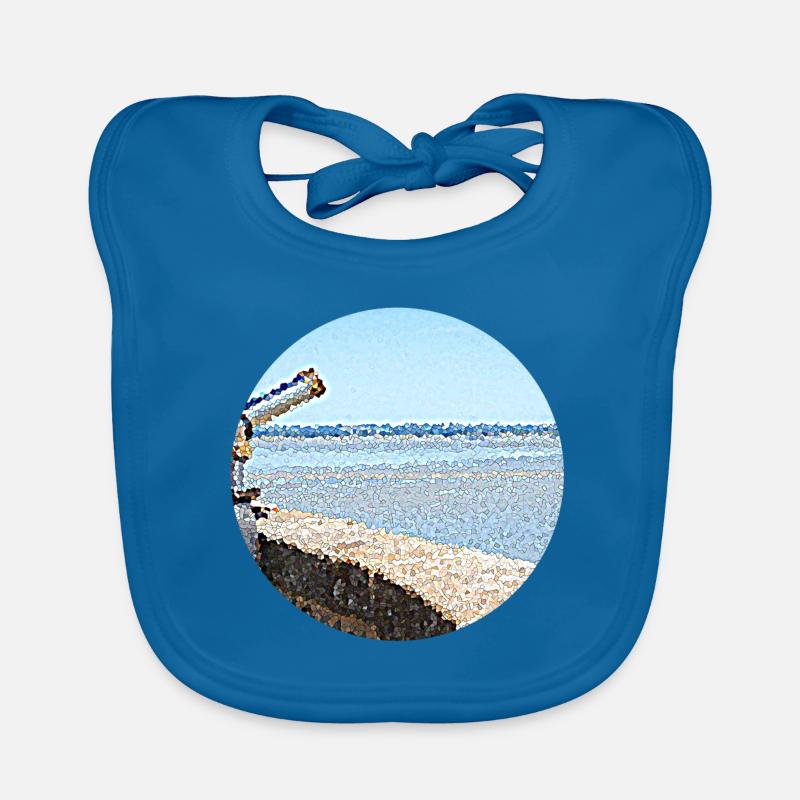 Distant ocean view Organic Baby Bibs