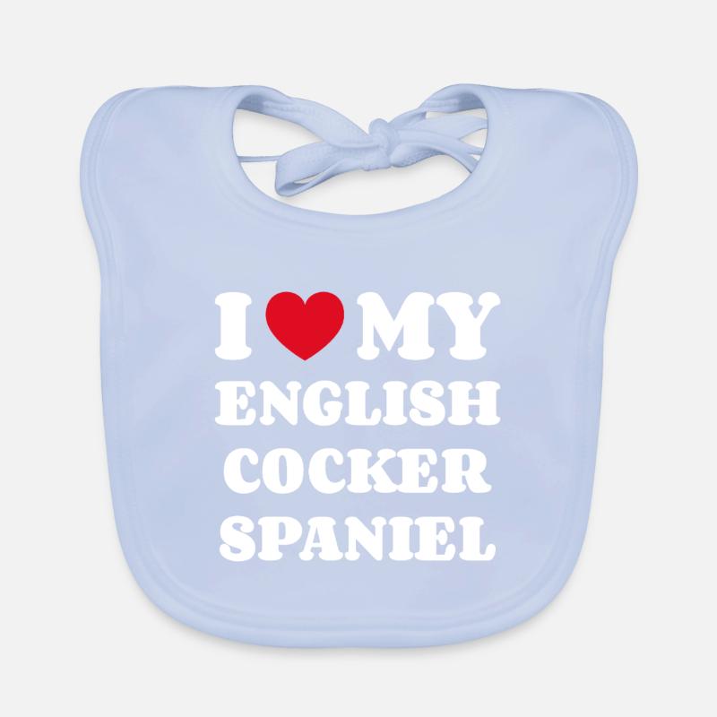J’adore mon propriétaire de chien cocker anglais Bavoir bio Bébé