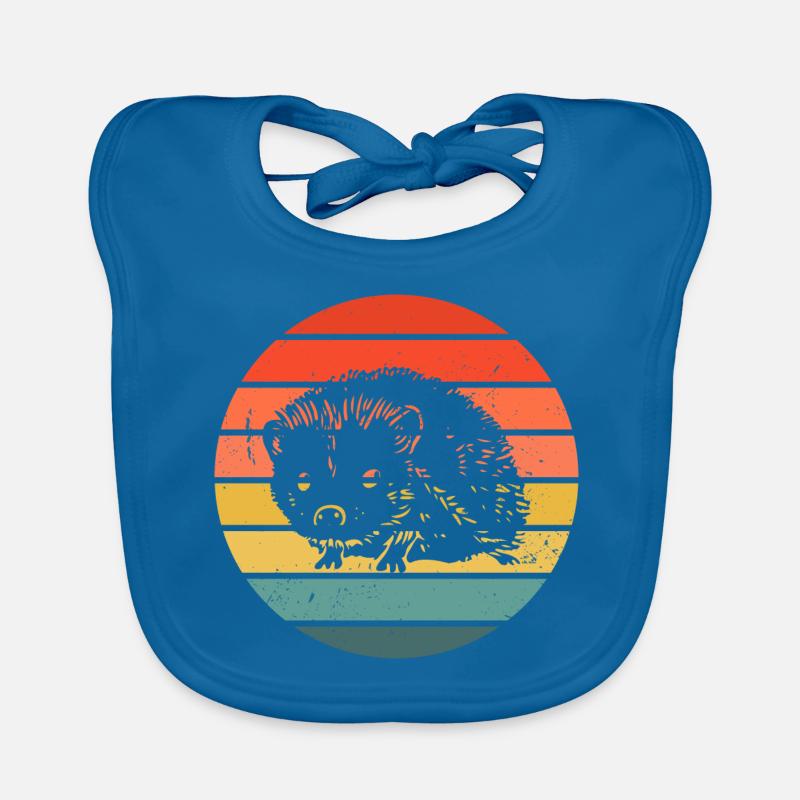 Hedgie Retro Sunset Hérisson Bavoir bio Bébé