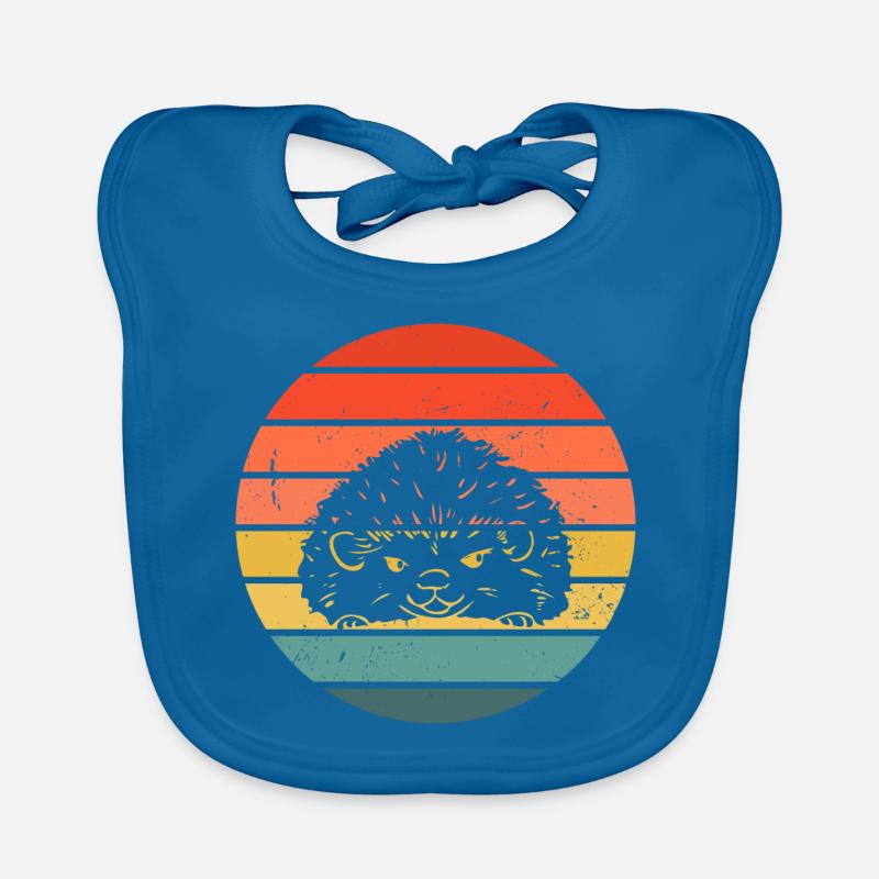 Hedgie Retro Sunset Hérisson Bavoir bio Bébé