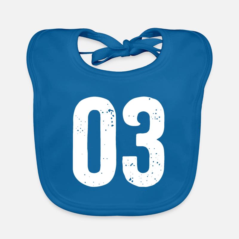 03 Numéros Blanc Bavoir bio Bébé