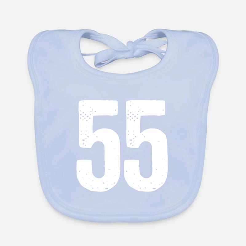 55 numéros blancs Bavoir bio Bébé