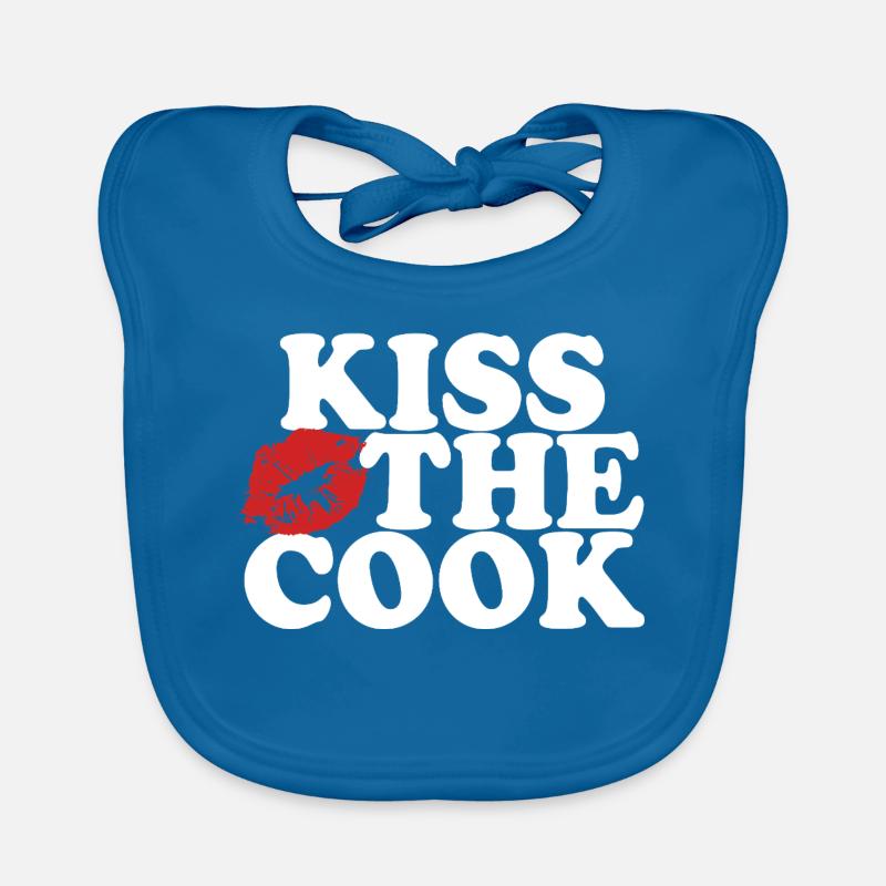 Embrasser le cuisinier - kochen - Spruch Bavoir bio Bébé