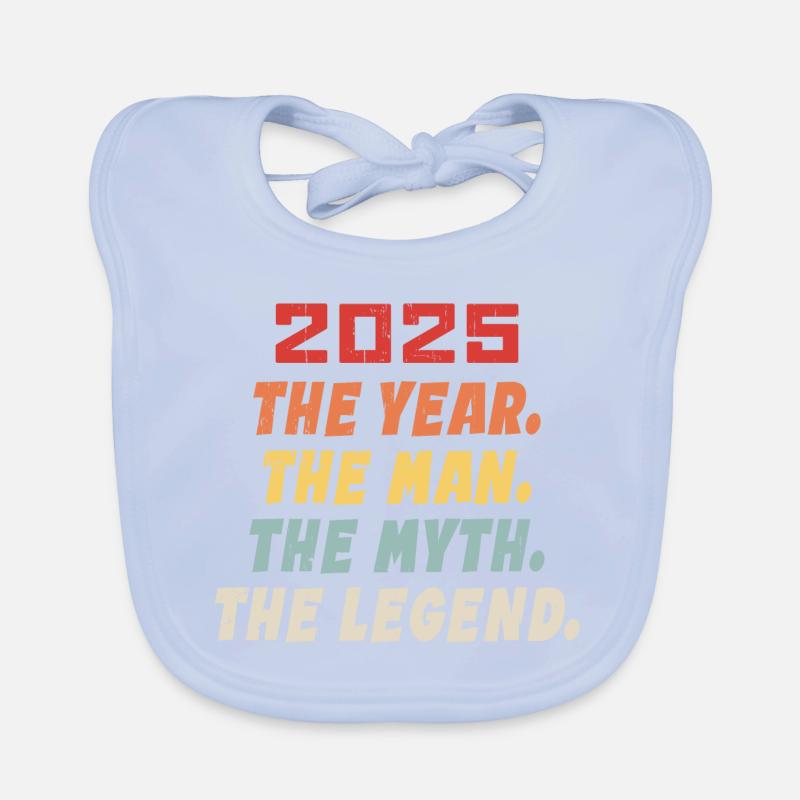 2025 Birthday Gift, Legends Born 2025 Organic Baby Bibs