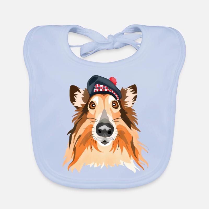 Scottish collie Organic Baby Bibs