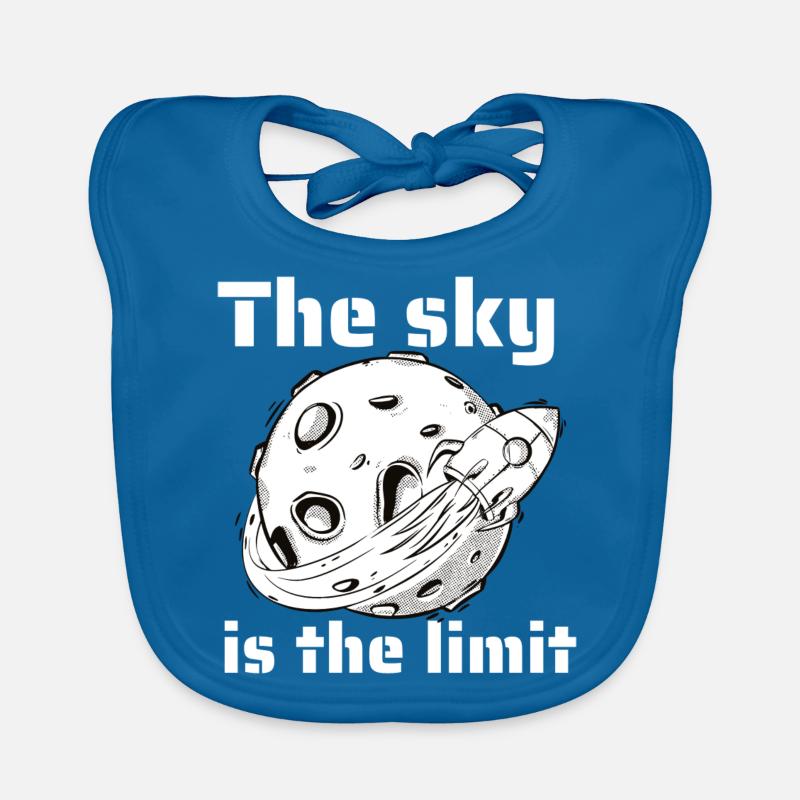The Sky Is The Limit Retro Outer Space Designs Organic Baby Bibs
