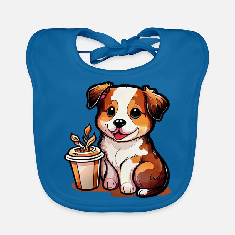 Hündchen mit Kaffee: Der perfekte Begleiter Baby Bio-Lätzchen