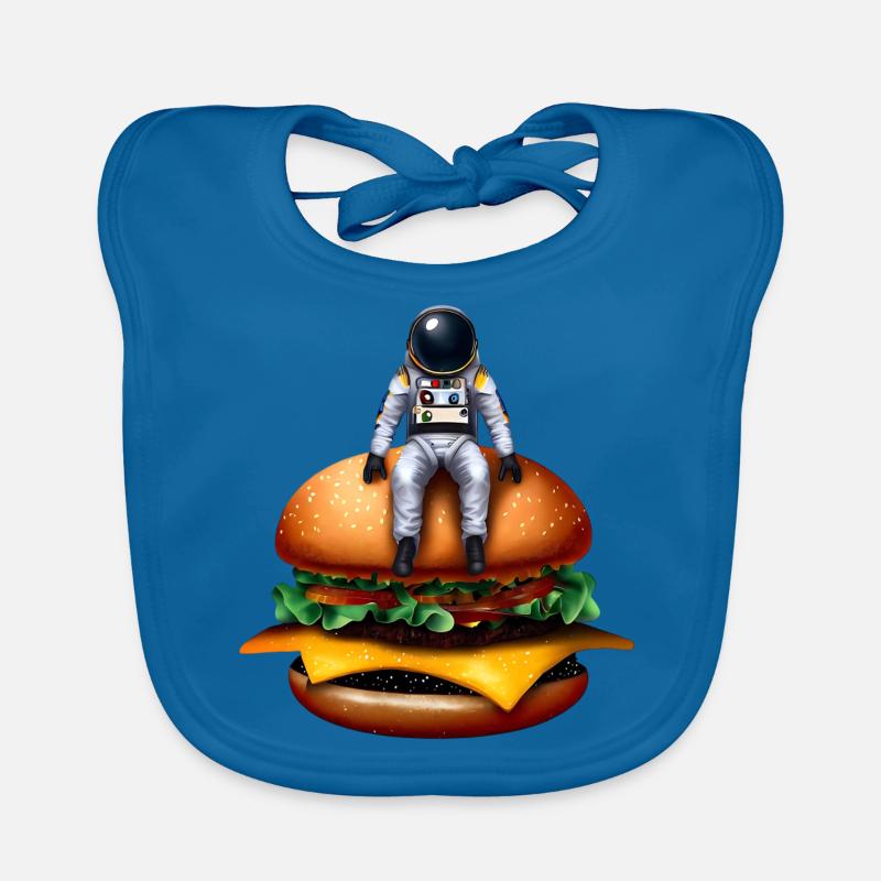 Astronaute spatial Cheeseburger Bavoir bio Bébé