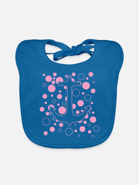 Anker - Baby Bio-Lätzchen - Pfauenblau
