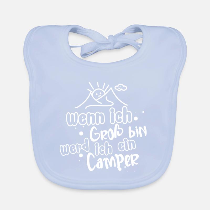 Wenn Ich Groß Bin Werd Ich Camper Baby Bio-Lätzchen