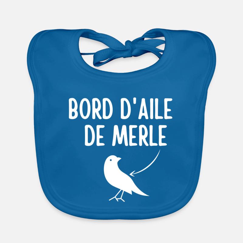 Merle, expression, bord d'aile de merle Bavoir bio Bébé
