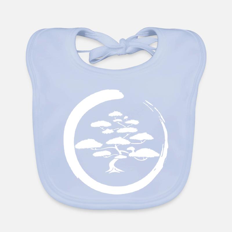 White Japanese tree Organic Baby Bibs