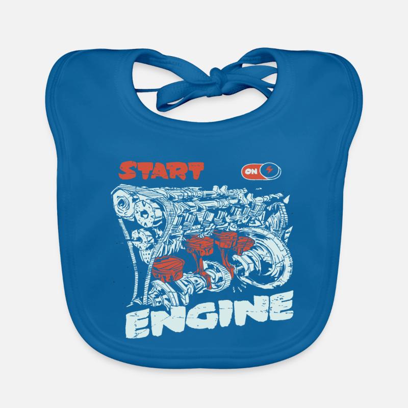 Starte den Motor Baby Bio-Lätzchen