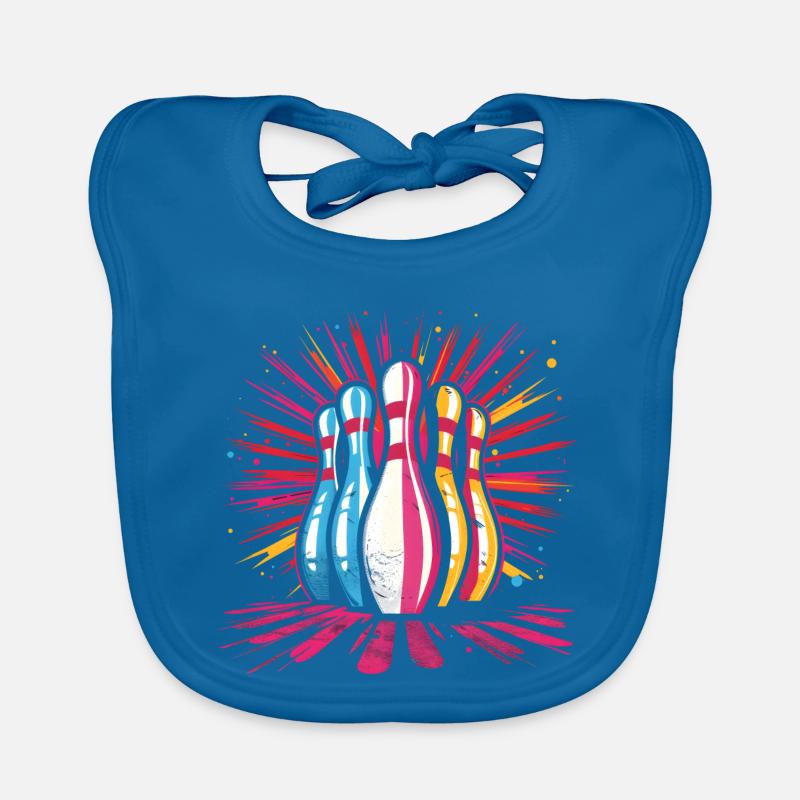 Bowling Cartoon Stil Baby Bio-Lätzchen