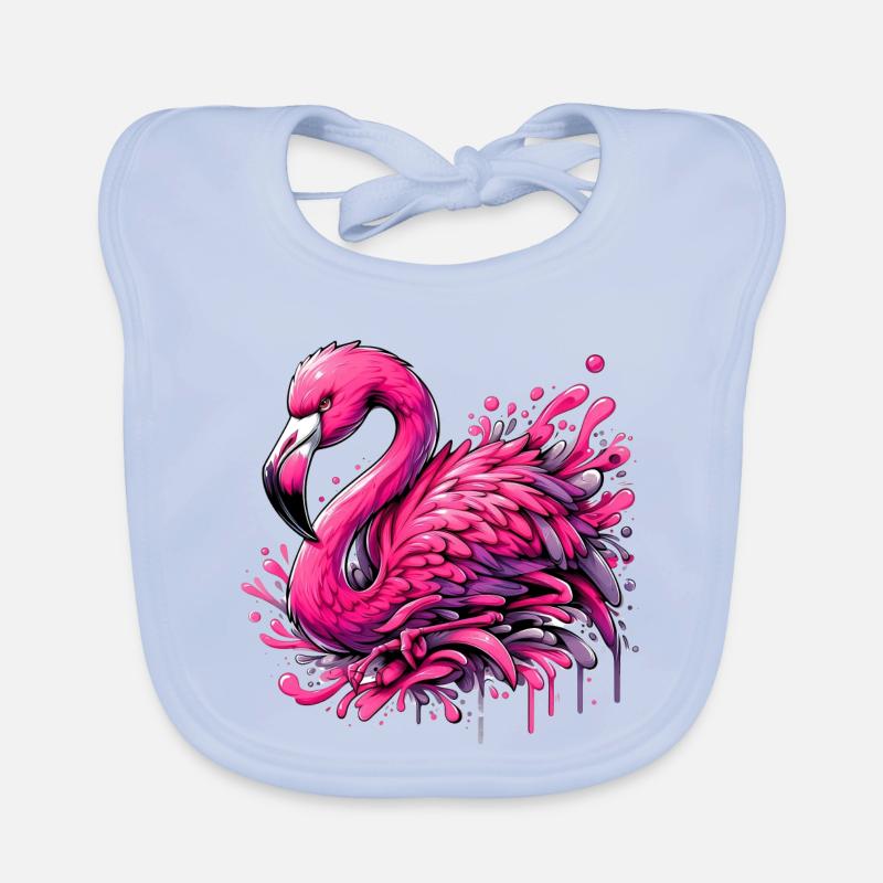 Flamant Bavoir bio Bébé