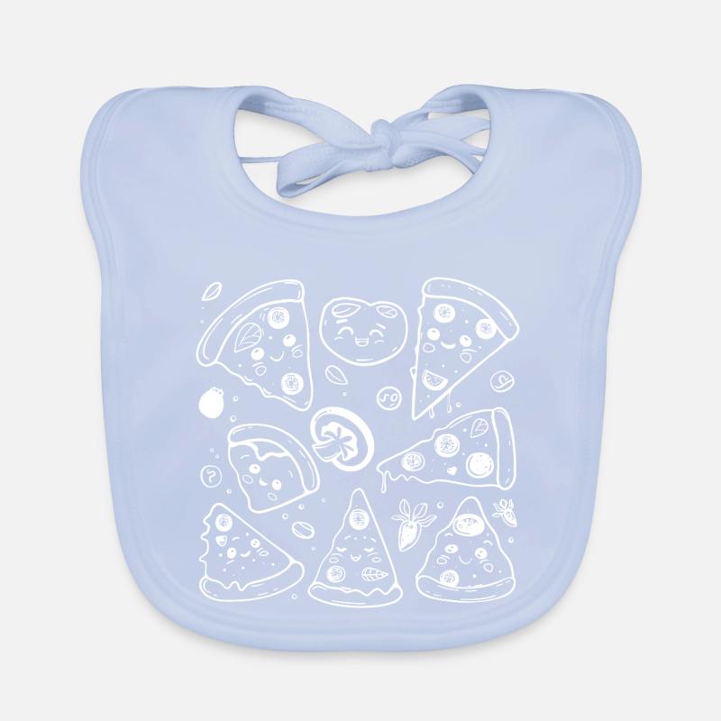 Style de dessin animé de pizza Bavoir bio Bébé
