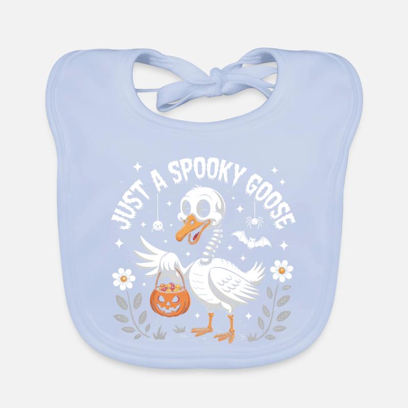 Just a Spooky Goose Organic Baby Bibs