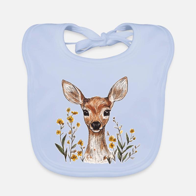 roe deer Organic Baby Bibs