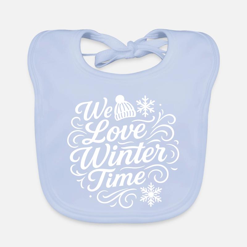 Nous aimons l’hiver Bavoir bio Bébé