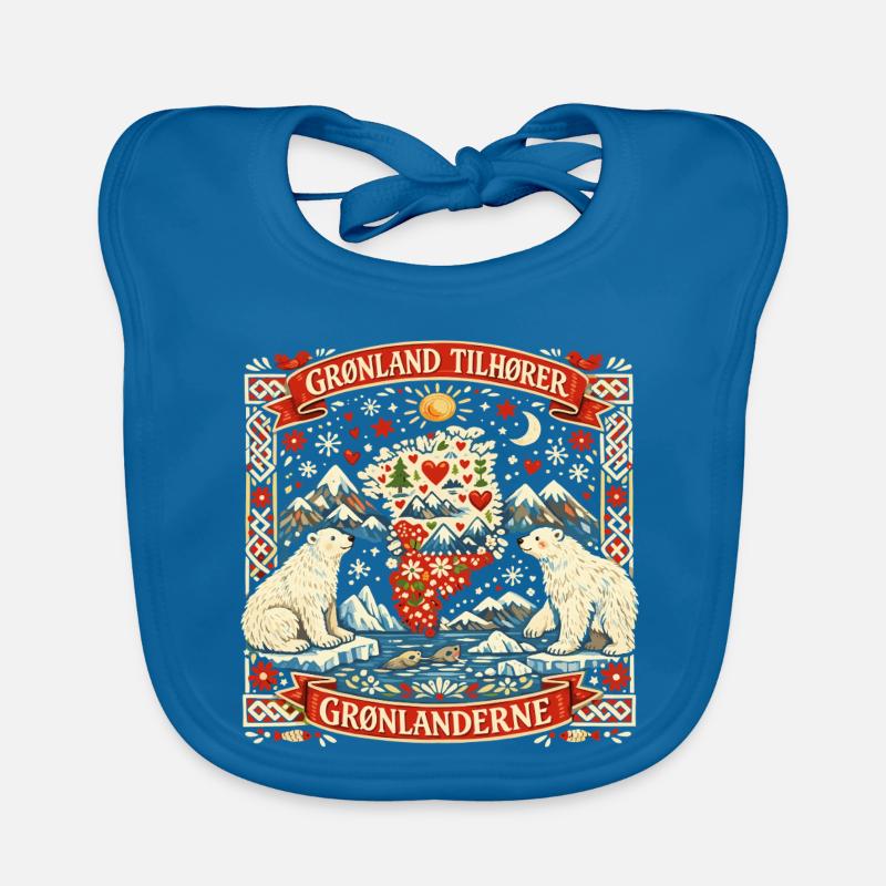 Grönland Unabhängigkeit Statement Geschenk lustig Baby Bio-Lätzchen