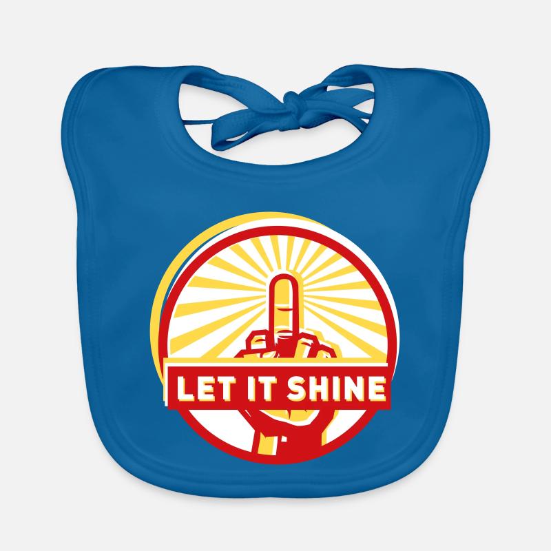 let it shine - Baby Bio-Lätzchen - Pfauenblau