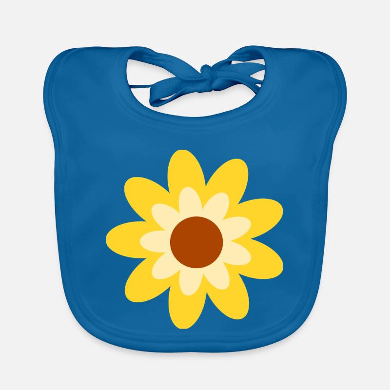 70s Flower Pattern Hippie Gift Organic Baby Bibs