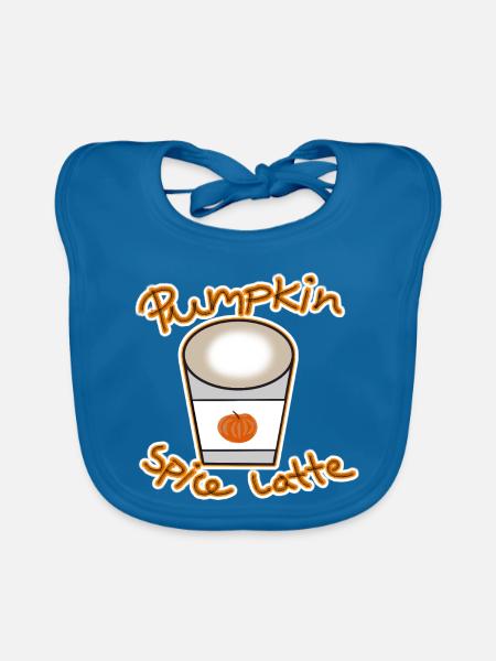 Pumpkin Spice Latte - Baby Bio-Lätzchen - Pfauenblau