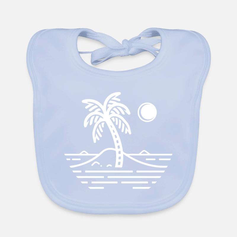 Palmen Insel Baby Bio-Lätzchen