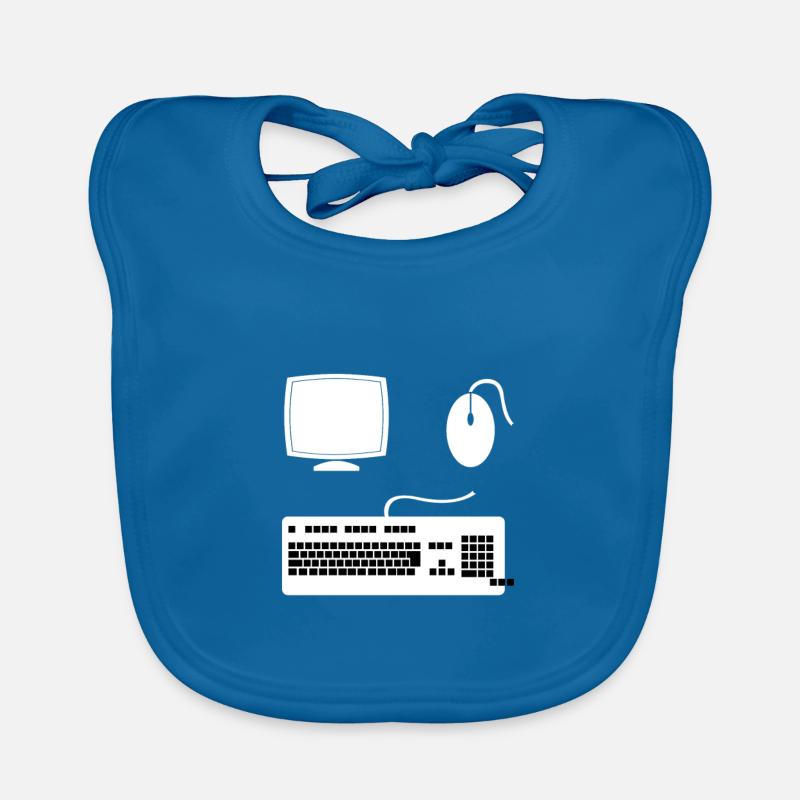 Computer set - Bavoir bio Bébé - bleu paon