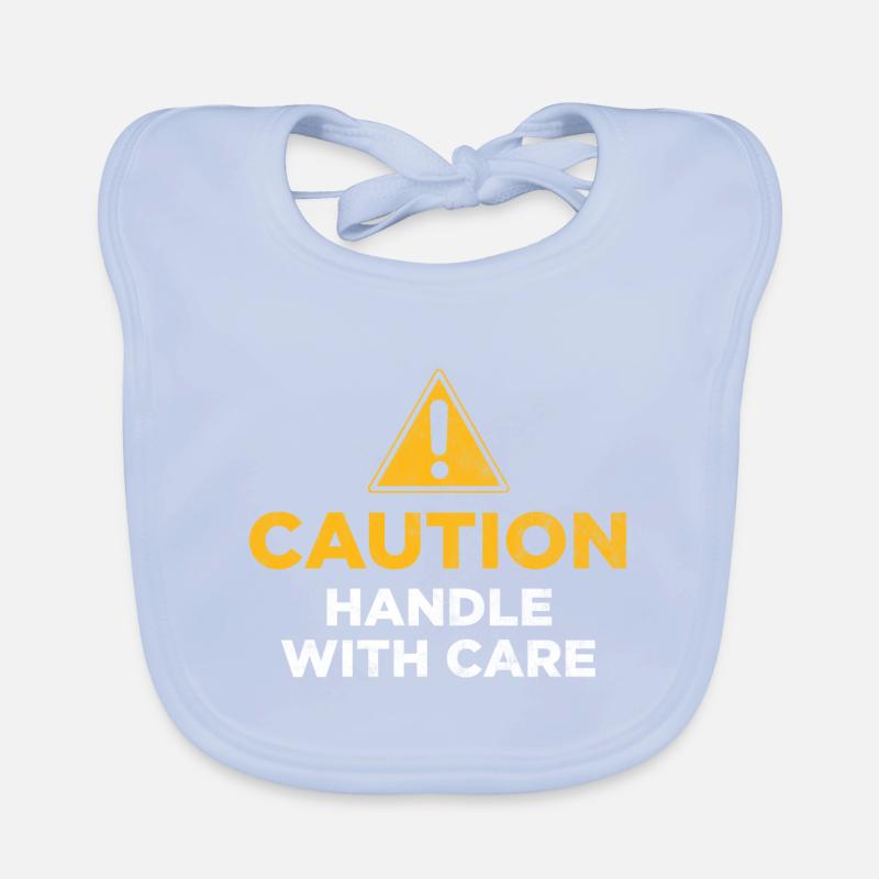 Caution Handle with care Organic Baby Bibs