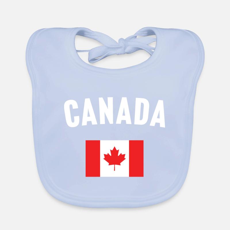 Canada Flag Organic Baby Bibs
