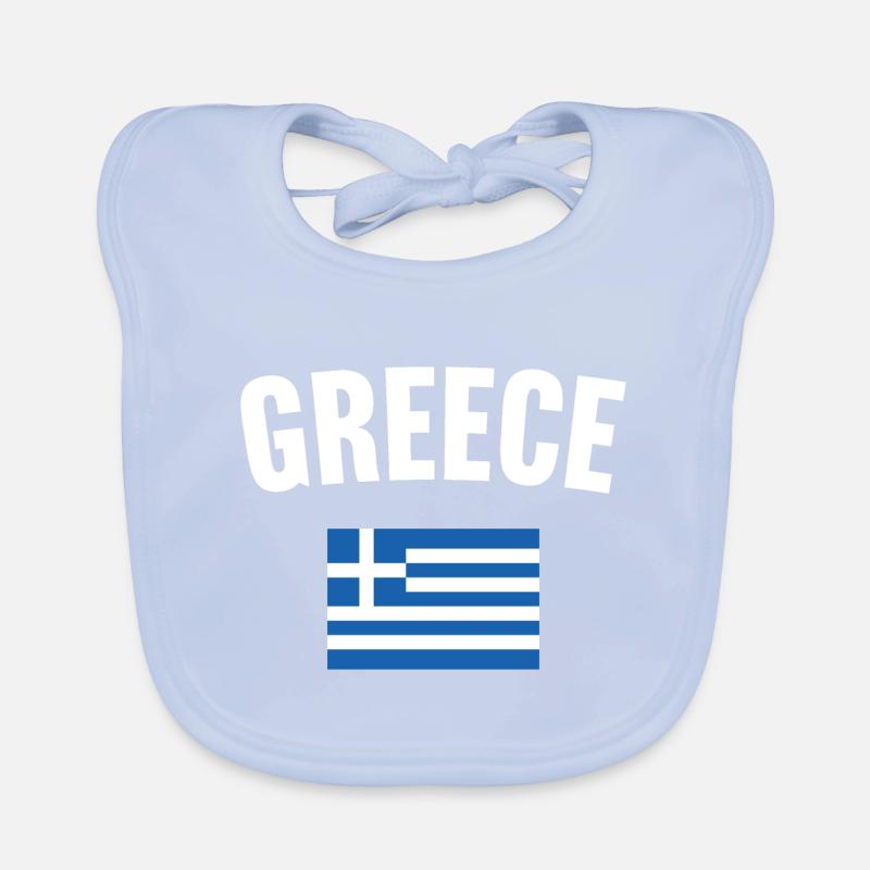 Drapeau de la Grèce Bavoir bio Bébé