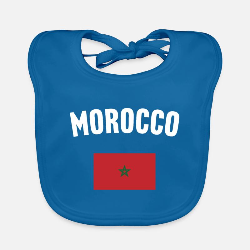 Morocco Flag Organic Baby Bibs
