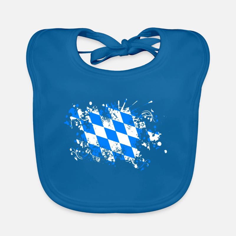 Bavière drapeau splash de peinture bavaroise bavaroise Bavoir bio Bébé